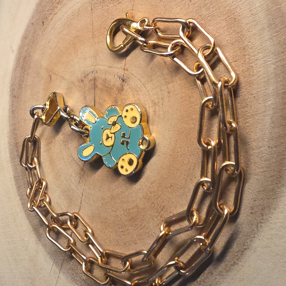 Handmade AC" Courrèges logo Key Fob Pendant Necklace